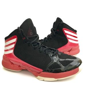 Youth Black/Red adidas Athletic Basketball Shoe